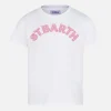Mädchen-T-Shirt mit rosafarbenem St. Barth-Aufnäher