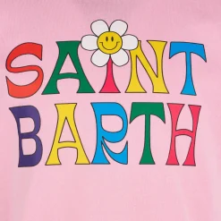 Mädchen-T-Shirt mit Saint Barth-Logo und Gänseblümchen