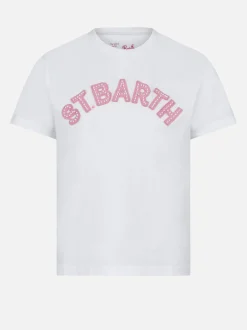 Mädchen-T-Shirt mit St. Barth-Aufnähern