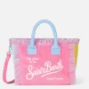 Mehrfarbige Colette Sponge-Handtasche aus Terry mit Aufnähern
