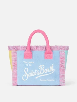 Mehrfarbige Colette Sponge-Handtasche aus Terry mit Aufnähern