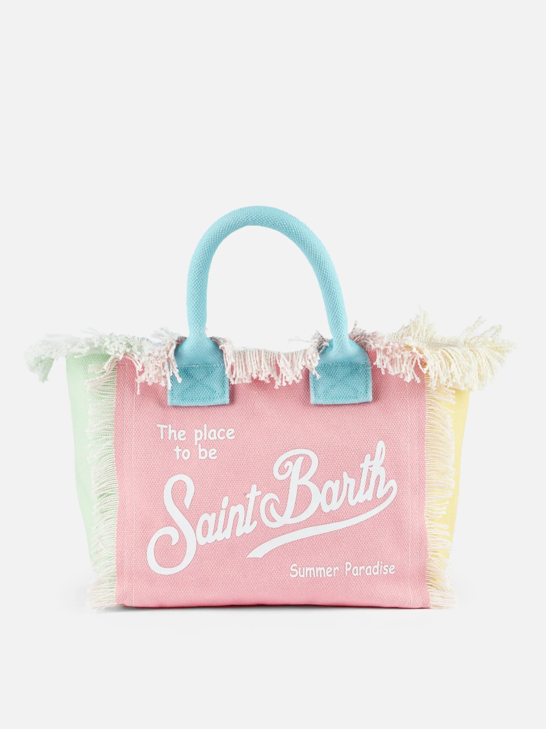 Mehrfarbige Colette-Handtasche aus Baumwollcanvas mit Patches