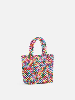 Mehrfarbige kleine Tasche mit Perlen