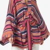 Mehrfarbiger violetter gestrickter Kimono