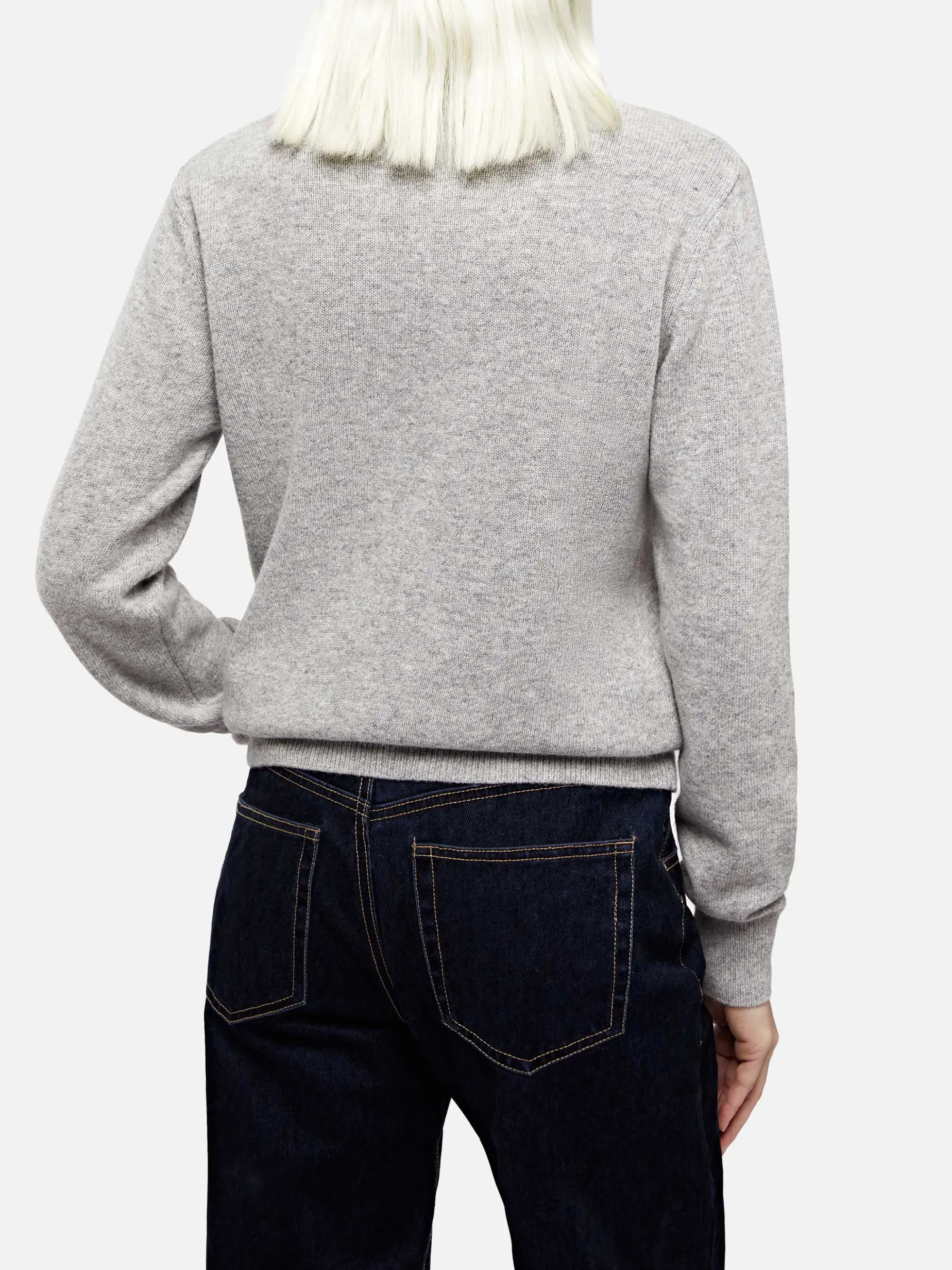 Melange Moody Feinripp-Pullover für Damen