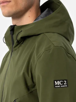 Militärgrüne 3-Lagen-Kapuzenjacke Parson für Herren
