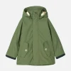 Militärgrüne Parkajacke mit Kapuze für Jungen