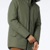 Militärgrüner Voyager-Parka für Herren mit Kapuze