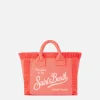 Mini Vanity Frottee-Handtasche in Neonrosa
