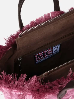 Mini Vanity Handtasche aus rosa Chenille