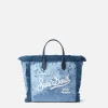Mini Vanity hellblaue Chenille-Handtasche