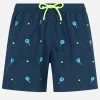 Mittellange Badeshorts für Herren Gustavia mit Padel-Stickerei