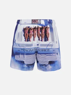 Mittellange Badeshorts Gustavia für Herren mit platziertem Aufdruck | MAGNUM MARINE SPECIAL EDITION