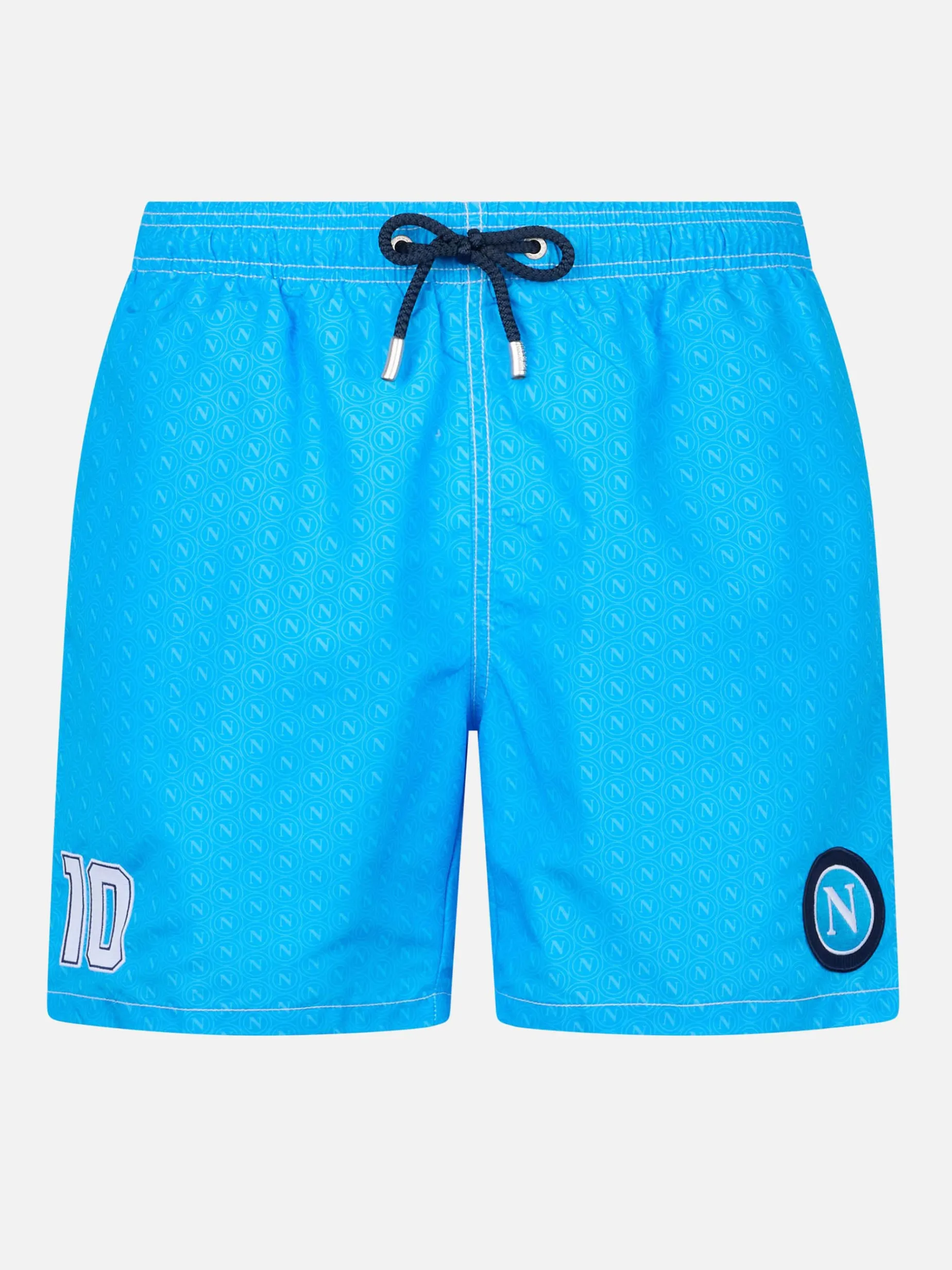 Mittellange Badeshorts Gustavia für Herren mit Napoli-Print | SSC NAPOLI SPECIAL EDITION