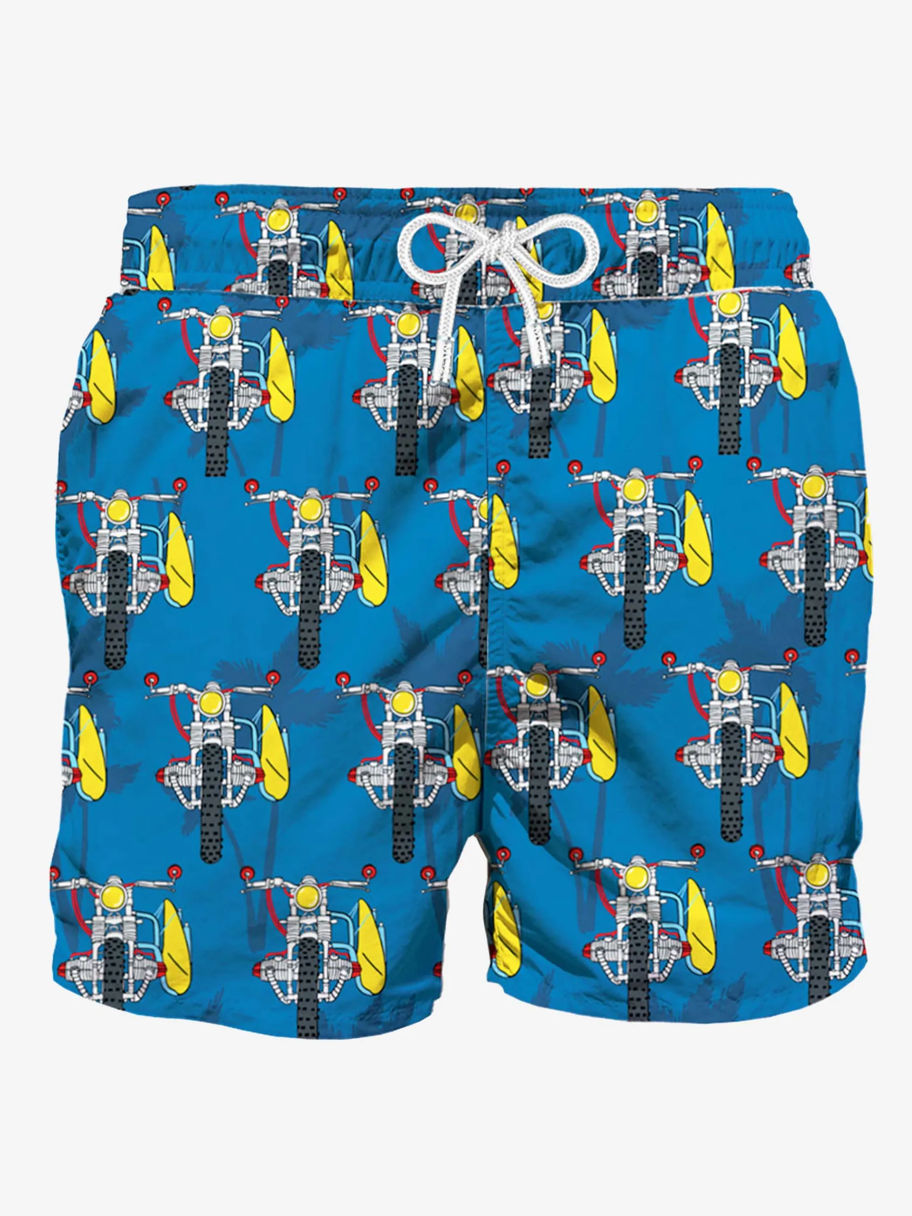 Mittellange Badeshorts mit Surfmotorrad