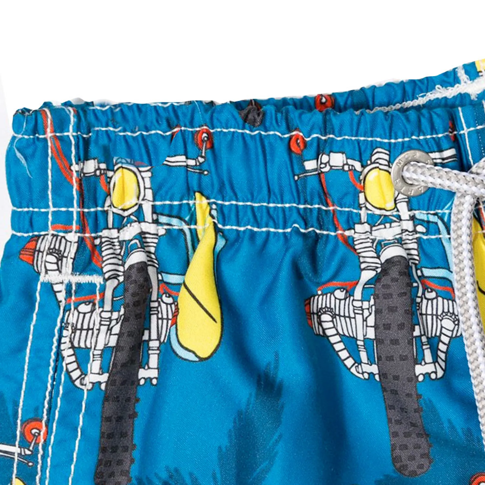 Mittellange Badeshorts mit Surfmotorrad