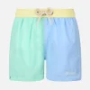 Mittellange Farbblock-Badeshorts für Jungen Patmos Jr