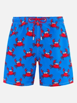 Mittellange Gustavia-Badeshorts für Herren mit Krabbenprint
