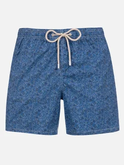 Mittellange Gustavia-Badeshorts für Herren mit Emma & Georgina-Aufdruck | HERGESTELLT AUS LIBERTY-STOFF