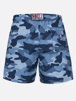 Mittellange Gustavia-Badeshorts für Herren mit Tarnmuster