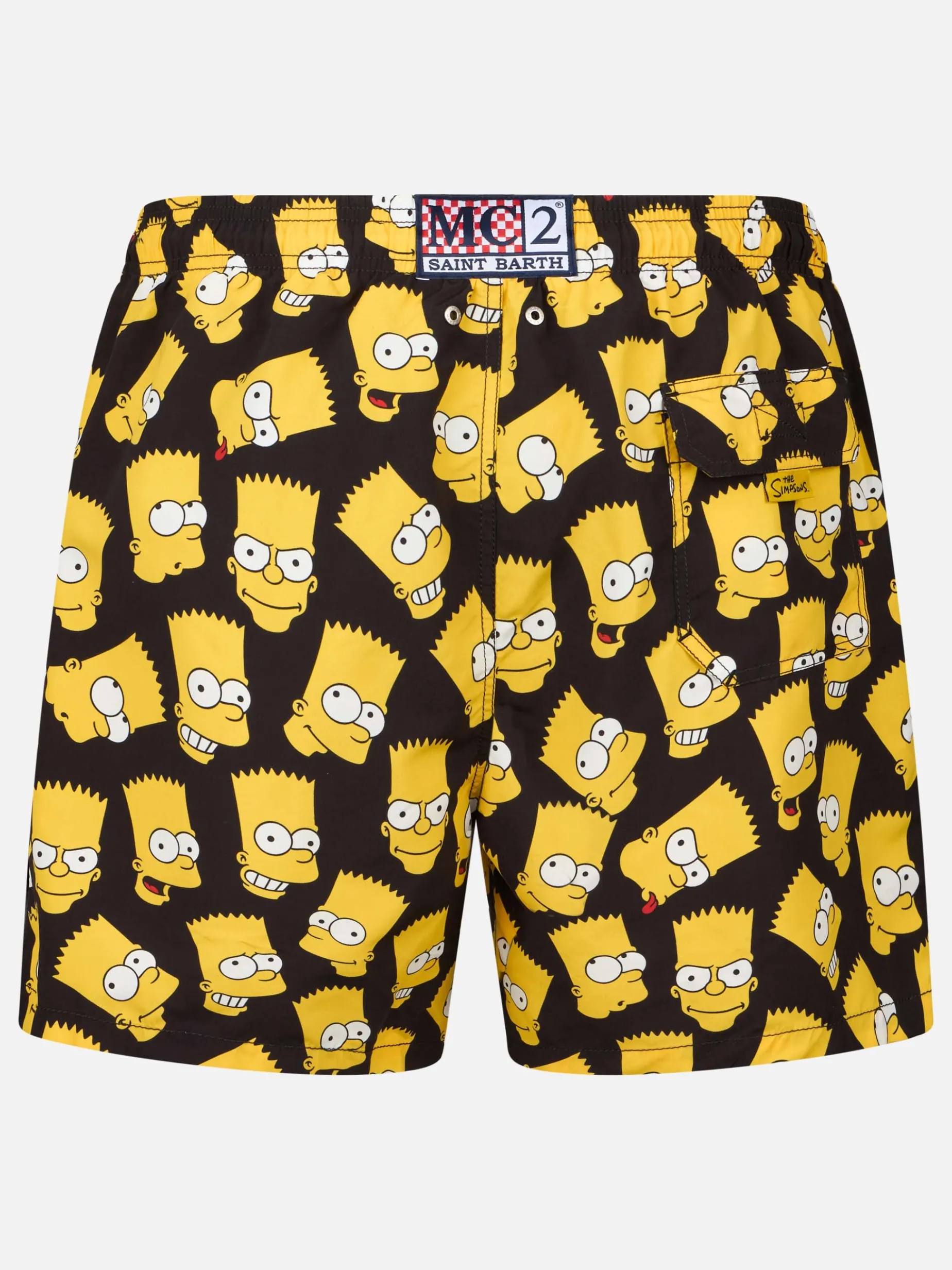 Mittellange Gustavia-Badeshorts für Herren mit Bart-Simpson-Aufdruck | DIE SIMPSONS-SONDERAUSGABE