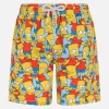 Mittellange Jeans-Badeshorts für Jungen mit Bart-Simpson-Aufdruck | DIE SIMPSON-SONDERAUSGABE