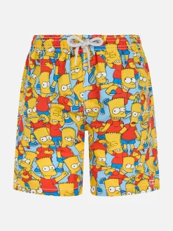 Mittellange Jeans-Badeshorts für Jungen mit Bart-Simpson-Aufdruck | DIE SIMPSON-SONDERAUSGABE