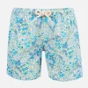 Mittellange Jeans-Badeshorts für Jungen mit Joanna Luise-Aufdruck | HERGESTELLT AUS LIBERTY-STOFF