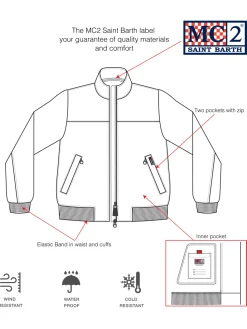 Mittelschwere Herren-Bomberjacke mit Fischgrätenmuster