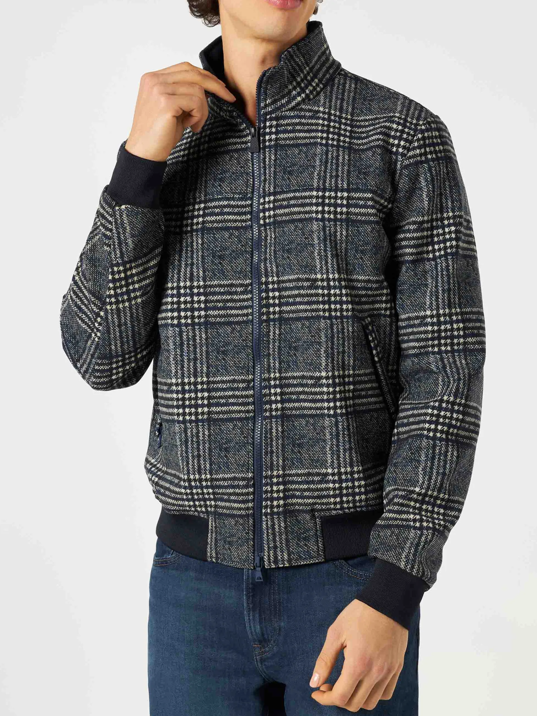 Mittelschwere Prince-of-Wales-Bomberjacke für Herren