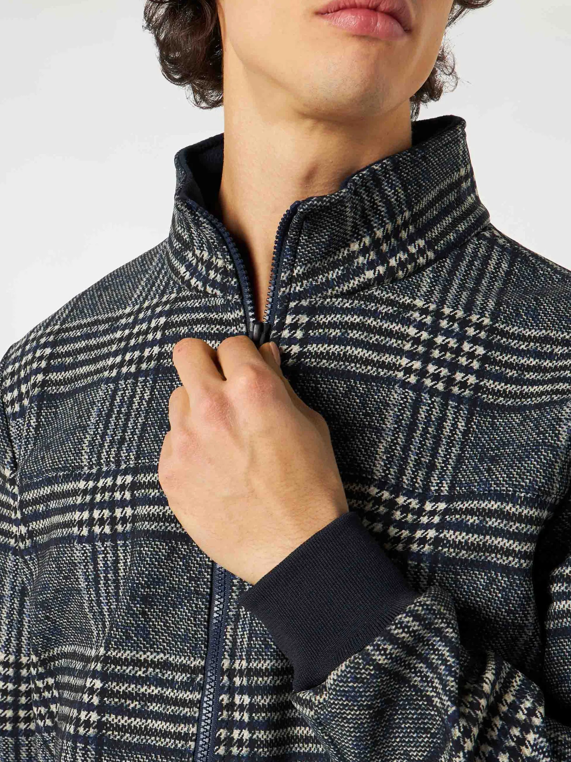 Mittelschwere Prince-of-Wales-Bomberjacke für Herren