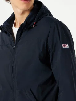 Mittelschwere Windjacke in Marineblau mit Reißverschluss