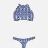 Neckholder-Bikini mit optischem Aufdruck