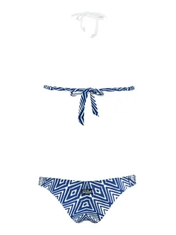 Neckholder-Bikini mit optischem Aufdruck