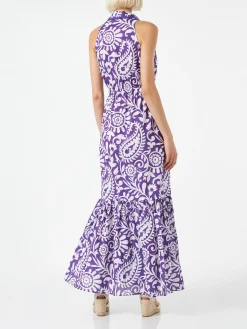 Neckholder-Kleid für Damen mit Paisley-Print