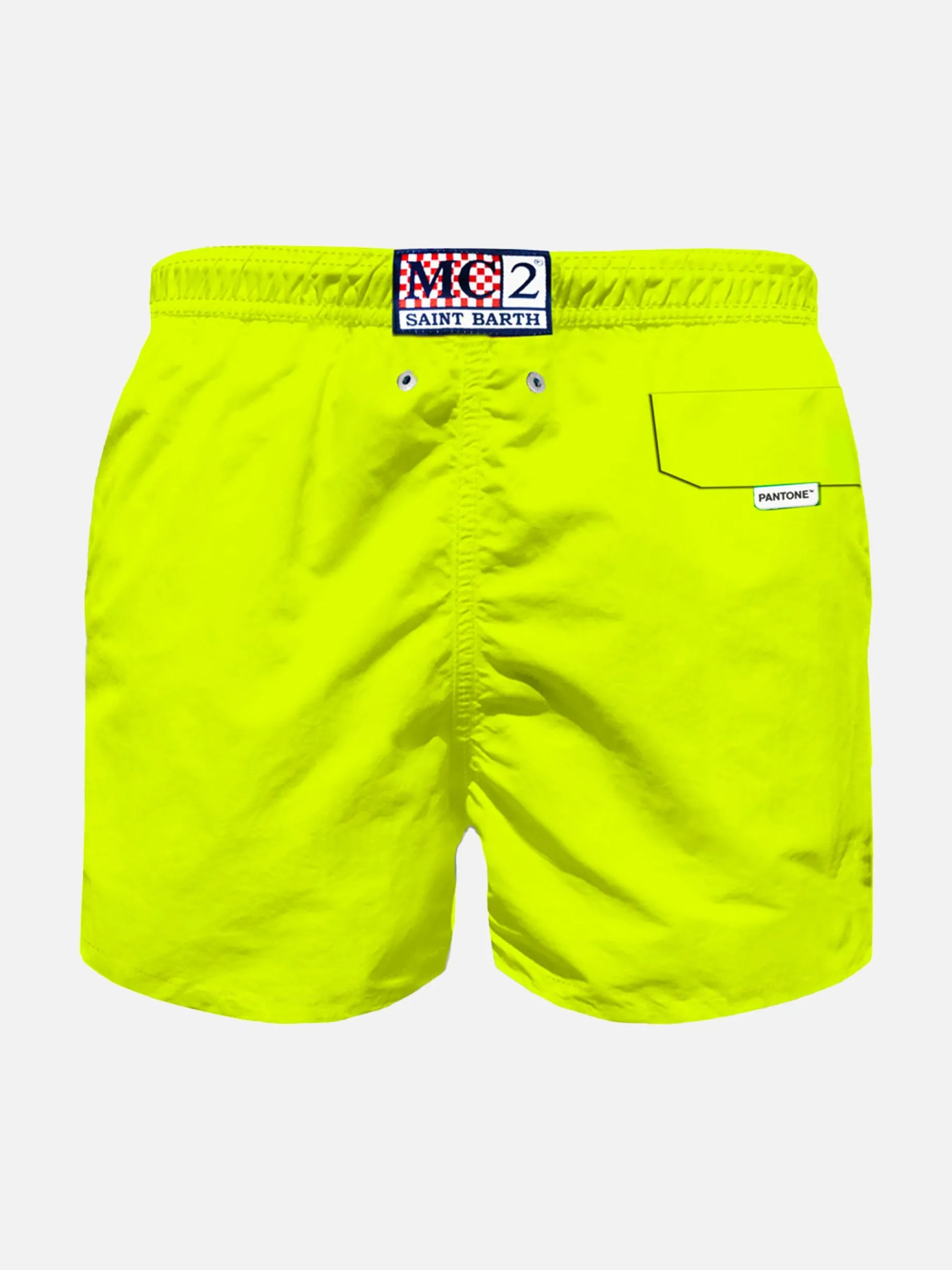 Neongelbe Badeshorts für Jungen | PANTONE® SONDERAUSGABE