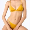 Ockergelber Triangel-Bikini für Damen von Brooke Jodene