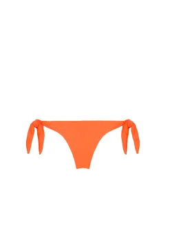 Orange drapierter Bandeau-Bikini