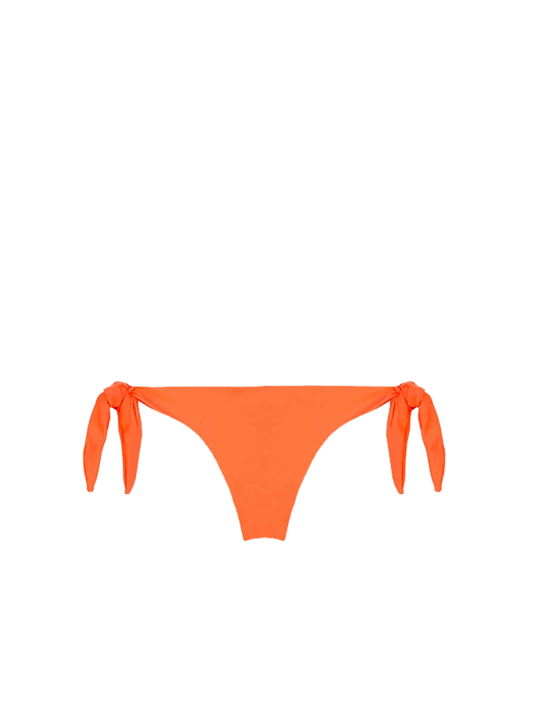 Orange drapierter Bandeau-Bikini