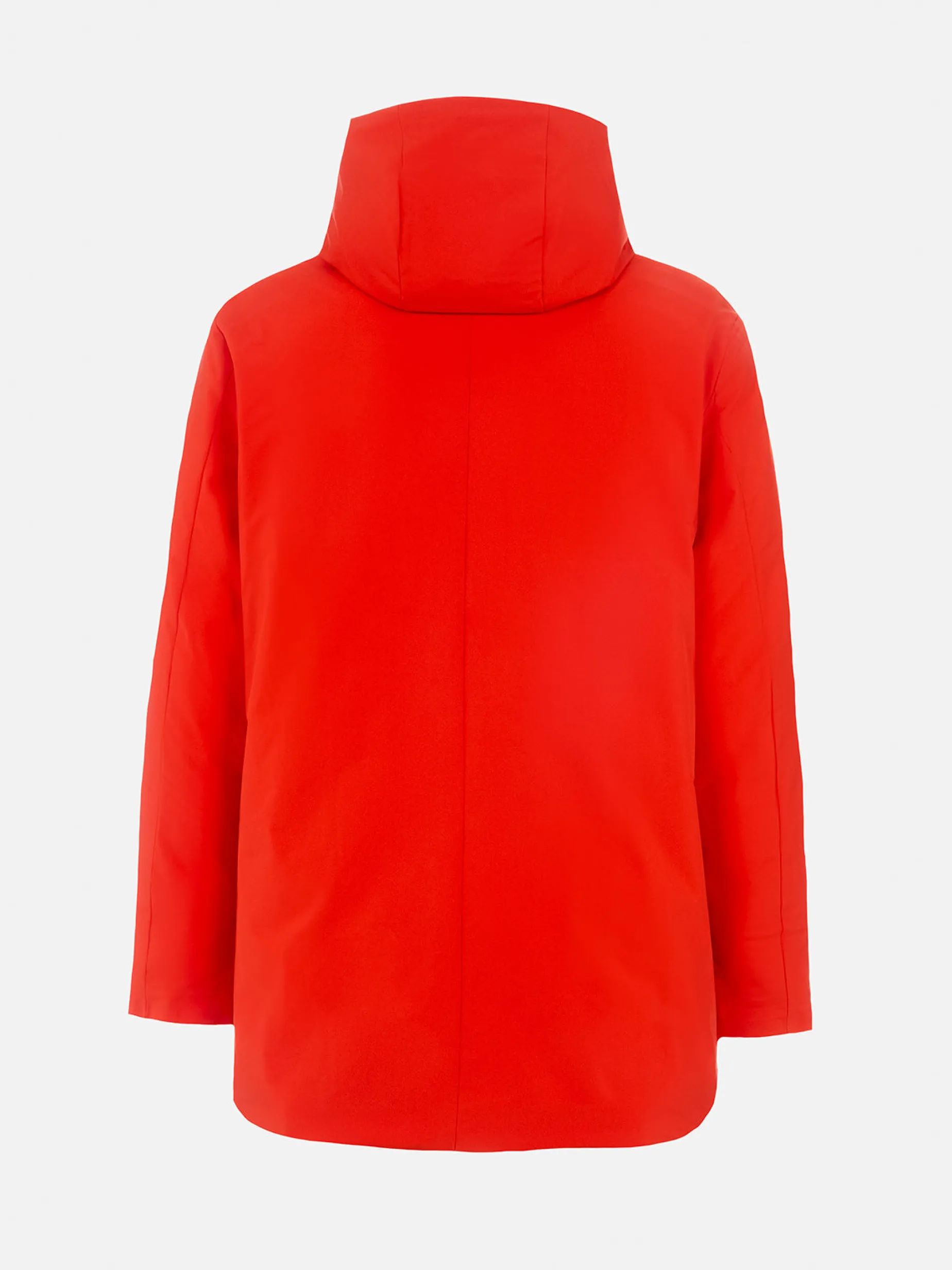 Orangefarbener Parka für Herren mit Kapuze und Bandana-Futter