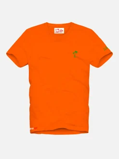 Orangefarbenes Baumwoll-T-Shirt für Jungen
