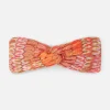 Orangefarbenes Chevron-Haarband für Damen
