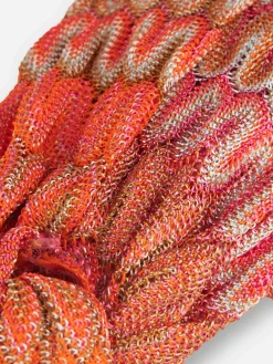 Orangefarbenes Chevron-Haarband für Damen