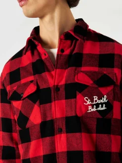 Overshirt mit Tasche und St. Barth Bob Club-Stickerei