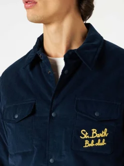 Overshirt mit Tasche und St. Barth Bob Club-Stickerei