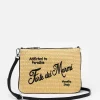 Parisienne Stroh-Pochette mit Forte dei Marmi-Stickerei