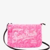 Parisienne Umhängetasche Clutch mit rosa Flechtmuster