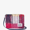 Parisienne-Decken-Umhängetasche Clutch in Rosa- und Grautönen