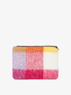 Parisienne-Decken-Umhängetasche Clutch in Rosa- und Grautönen