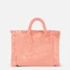 Pfirsichfarbene Colette Terry-Handtasche mit Prägung
